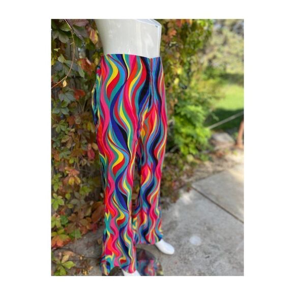 Superdown Tamera Multicolor Rainbow Trousers Pants High Waist Sz XL - Picture 13 of 16